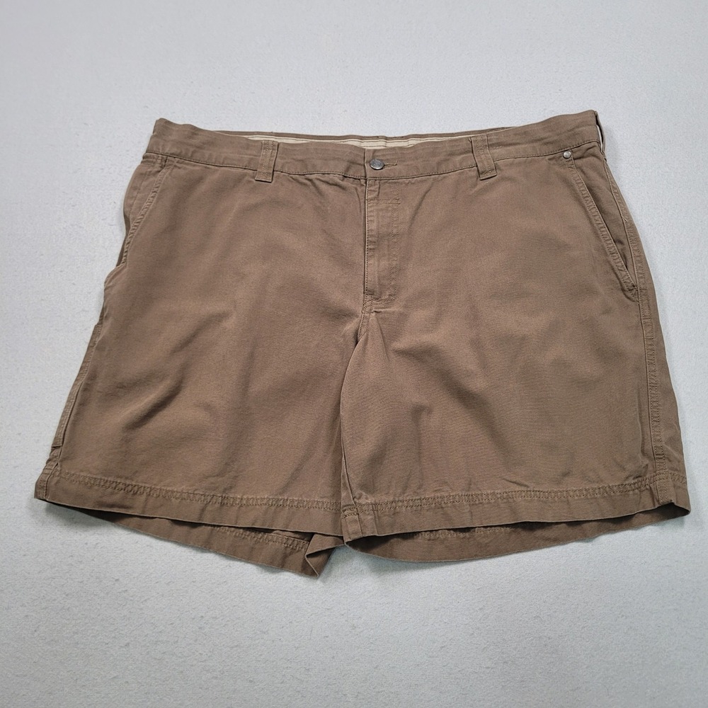 Columbia Mens Brown Roc II Shorts 42W 8L AM4358 Hiking Outdoor Cotton Canvas